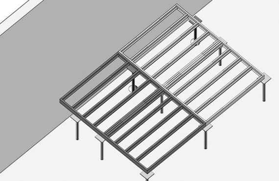 Каркас террасы НОТ на сваях
