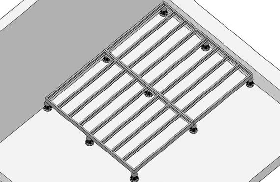 Каркас террасы НОТ на регулируемых опорах